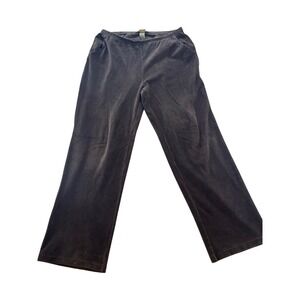 LL Bean Womens XL Tall Corduroy Pants Brown Elastic Waist Straight Leg Stretch